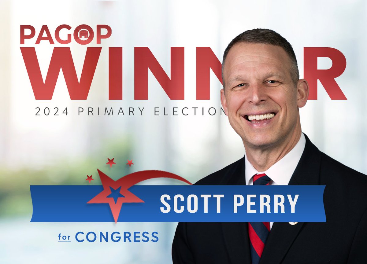 Congratulations @RepScottPerry on your Primary Election victory for PA-10!