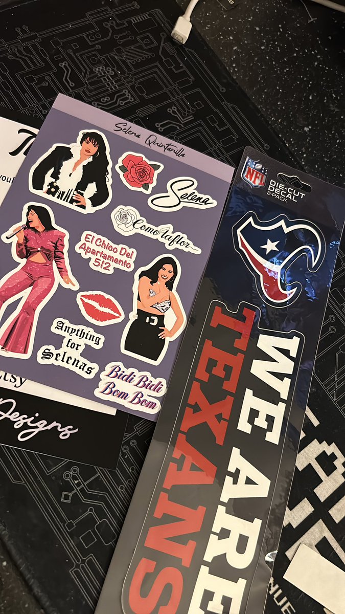 2 more photos for my cup, one more sticker and i’m all done! 😎 #selenaquintanilla #houstontexans
