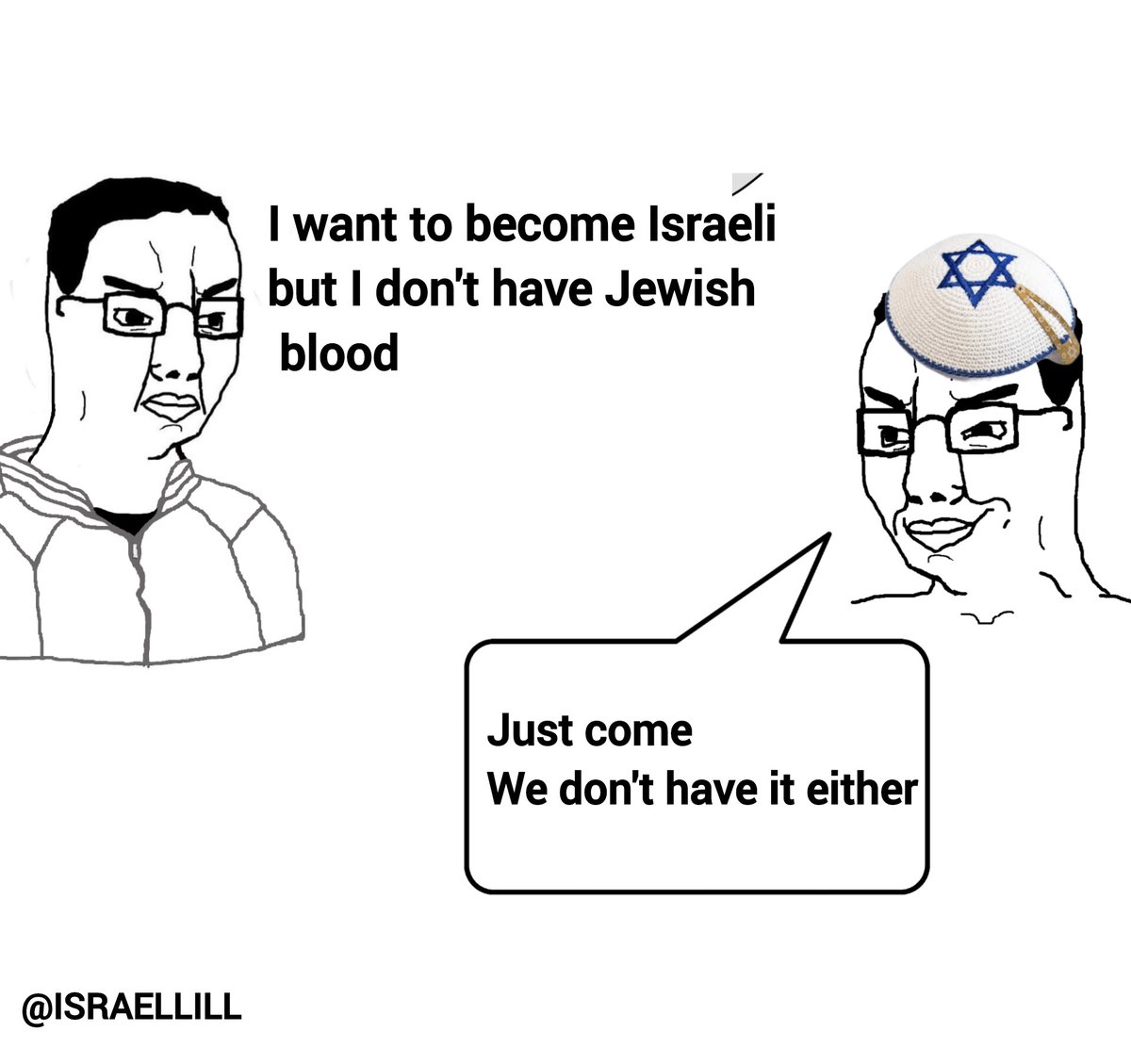 X is flooded with these antisemitic untrue memes about Israelis, the Israeli do have the ancient Israelite Jewish blood, I swear it!

#AmYisraelChai 💙
