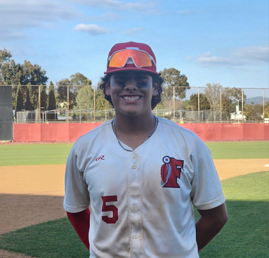From my teammate Lou Ponsi … Miguel Velazquez hits two HRs to lead Fullerton to 6-3 victory over Buena Park. Indians clinch 3rd Freeway League title in a row.