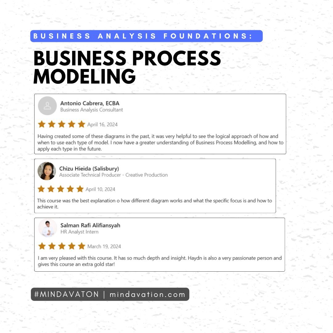Mindavation's tweet image. Demystifying Business Process Modeling! 
Join our course on LinkedIn Learning today! This course will introduce you to tools & techniques in Business Process Modeling Fundamentals. ⬇️
buff.ly/3QkgfIZ 
#processmodeling #businessstrategy #businesstools #businessanalysis