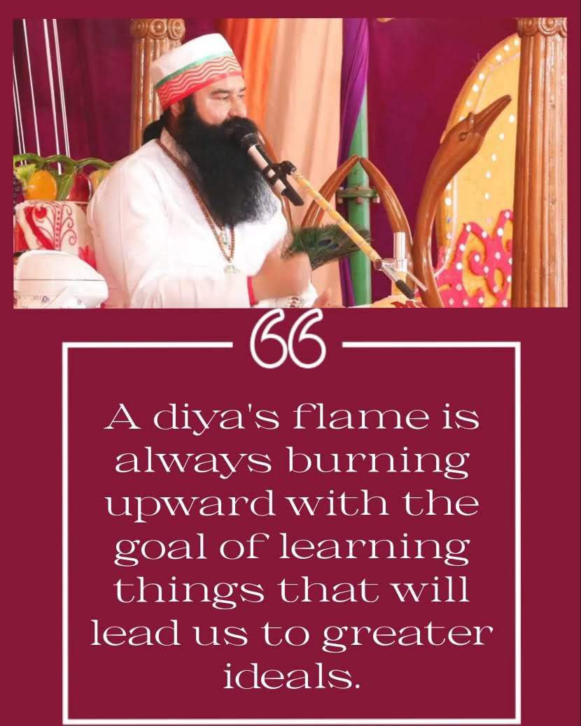 Lighting a lamp with oil or ghee purifies the environment because bacteria and viruses present in the environment are destroyed by it. Saint Dr MSG Insan started 'FLAME Campaign'. Under this initiative, Guru Ji urges everyone to light a lamp every morning & evening. #LightUpDiya
