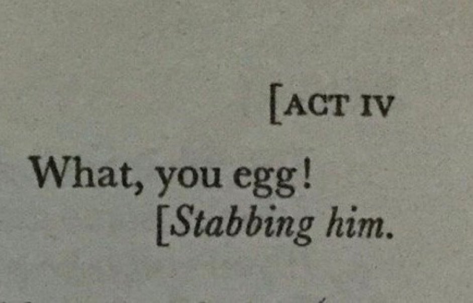 An insult in the era of Shakespeare.