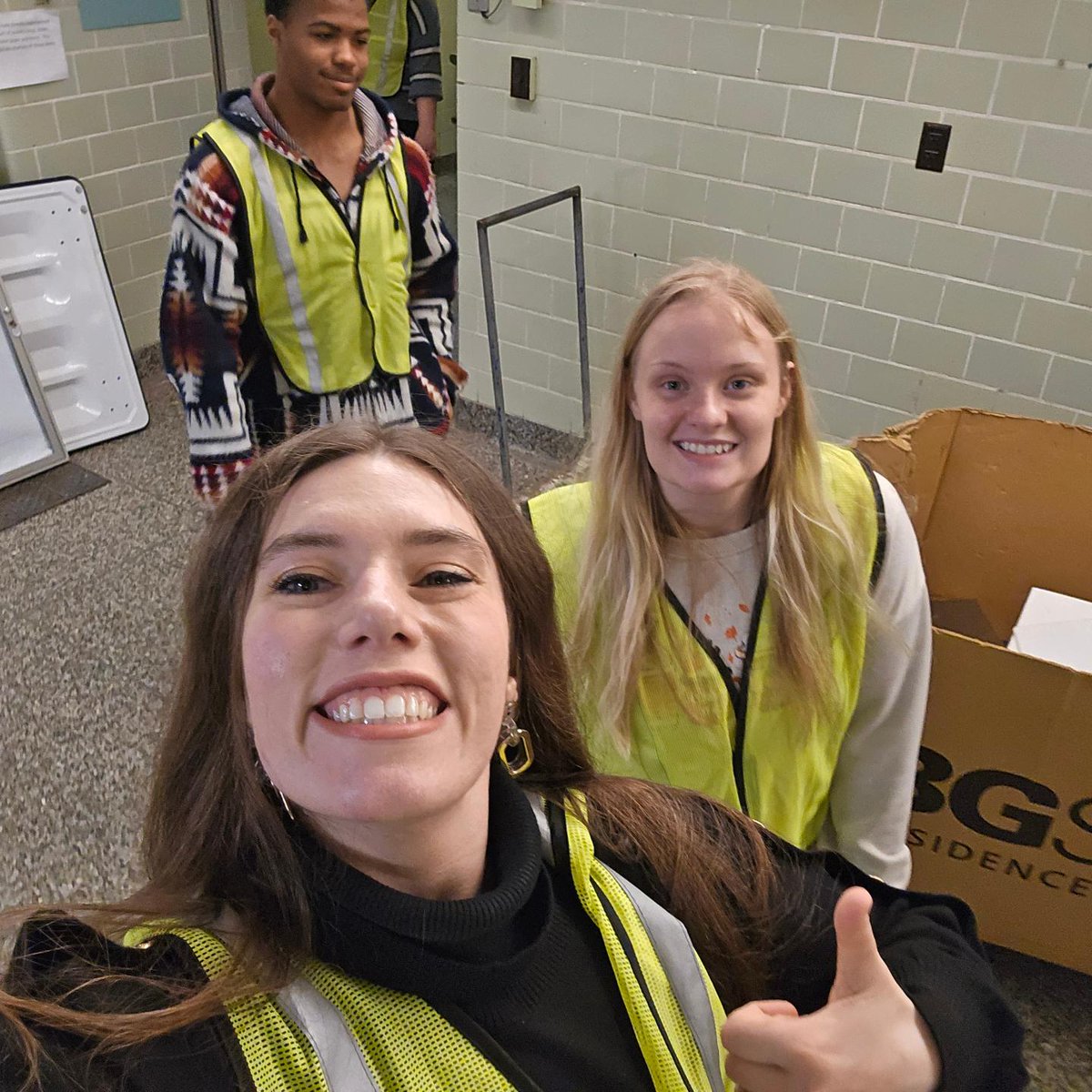 nslsbgsu's tweet photo. Great work to Kalli and Faith for going and volunteering today with Campus Sustainability! 

They volunteered with the BGSU Program, When You Move Out Don’t Throw it Out! 

BG is still collecting items through this Friday! Look for boxes in your residence hall and in the Union! https://t.co/VzogMWjEwb
