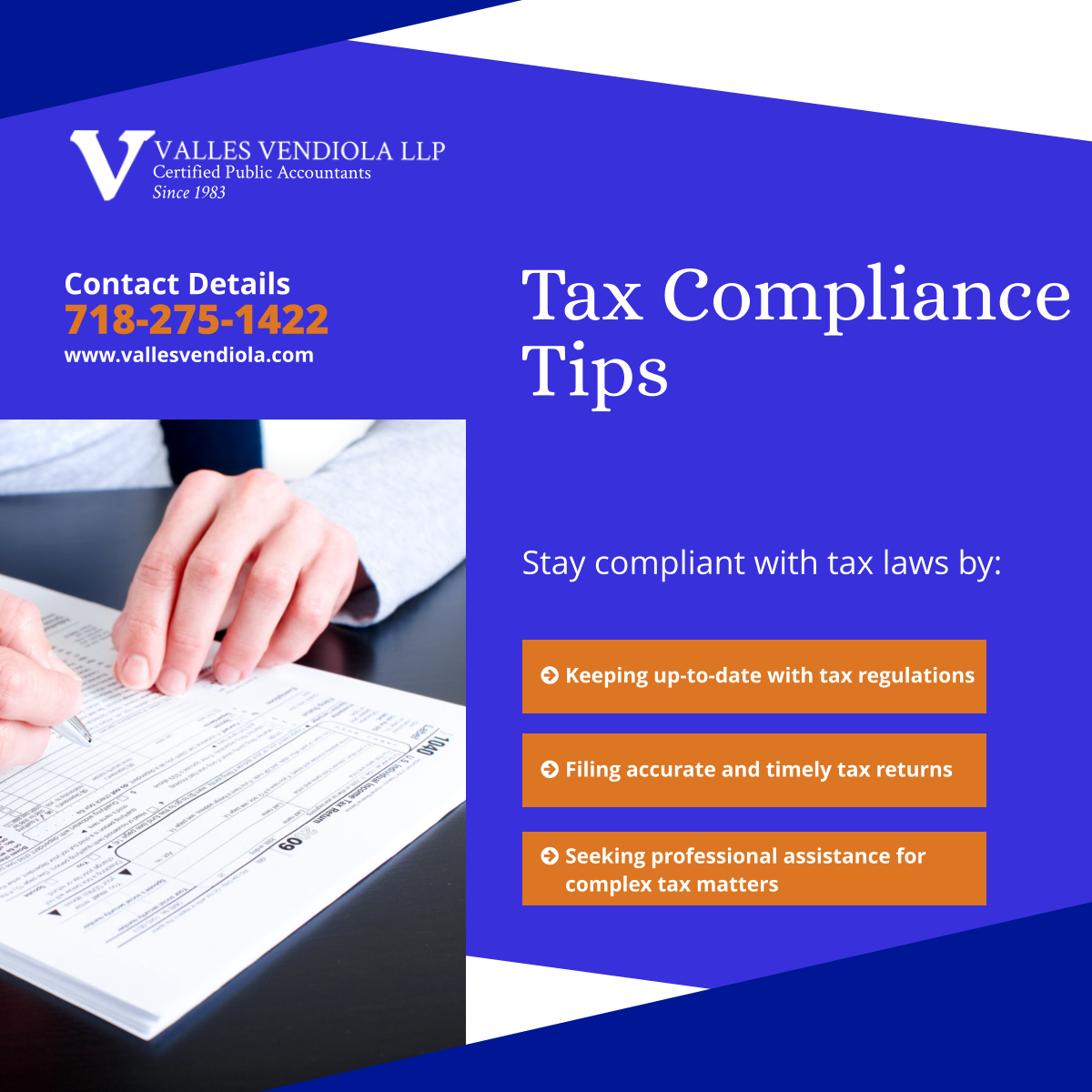 Compliance is key to avoiding penalties and fines. Stay informed and follow these tips to ensure tax compliance. 

Read more: facebook.com/photo/?fbid=12…
 
#TaxCompliance #LegalRequirements #AccountingFirm