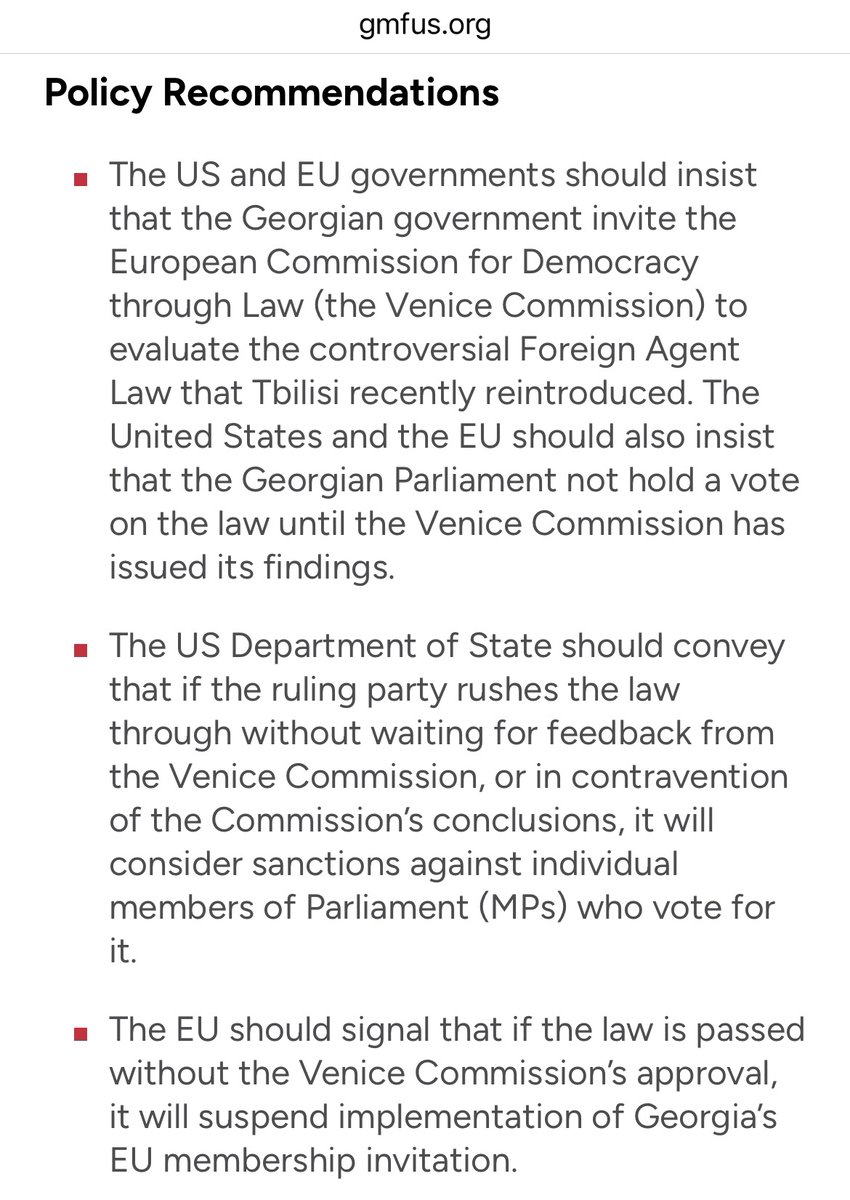 Oh please, @StateDept. The best you can do is “the US remains deeply concerned”? Why not just offer “thoughts and prayers” for Georgian civil society? Please read my colleague @nkohlenberg’s new piece about how the US and EU can go from words to actions: gmfus.org/news/if-first-…