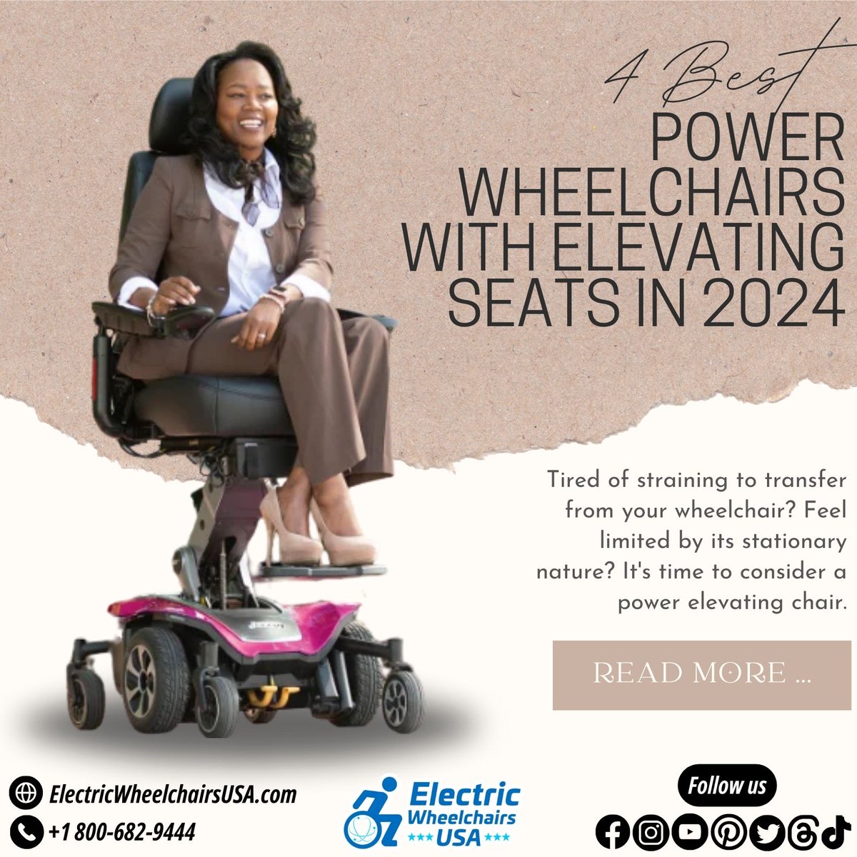 Unlock freedom with a power elevating chair! 🌟 Reach new heights effortlessly.

Learn more here 👇 electricwheelchairsusa.com/blogs/news/bes… 

 #ElectricWheelchairsUSA #WheelchairFreedom #ElevateYourLife #AccessibleLiving #PowerChairPerks #LimitlessMobility #EmpowerWithElevation