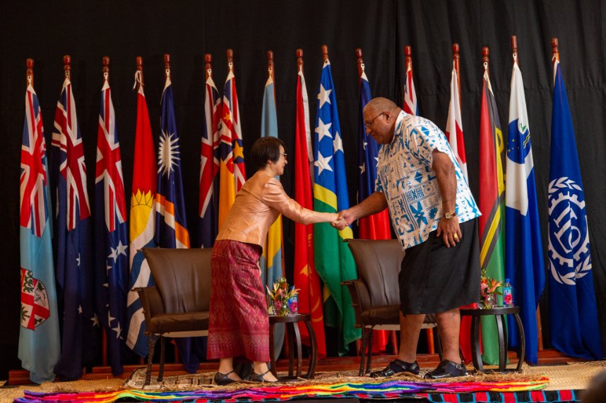 The Pacific Tripartite High-Level Dialogue on Decent Work and the 2050 Strategy for the Blue Pacific Continent opens in Fiji with a call for concerted and collaborative action to ensure decent work and social justice in the region. See more shorturl.at/sxBK1 @ILOPasifika