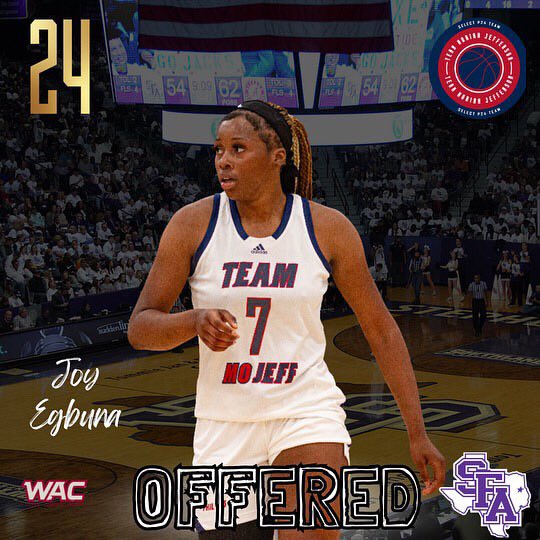 Thanking God for his continuous blessings 🙌🏾 Honored to have received an offer from @SFAWBB !! 🤍💜
@TeamMoJeff 
@CoachStephGray