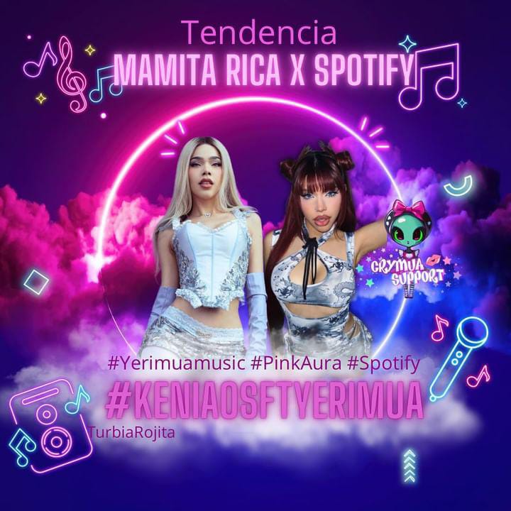 MAMITA RICA X SPOTIFY 

#pinkAura 
#yerimuaMusic 
#Spotify
 #KeniaOsftYeriMua