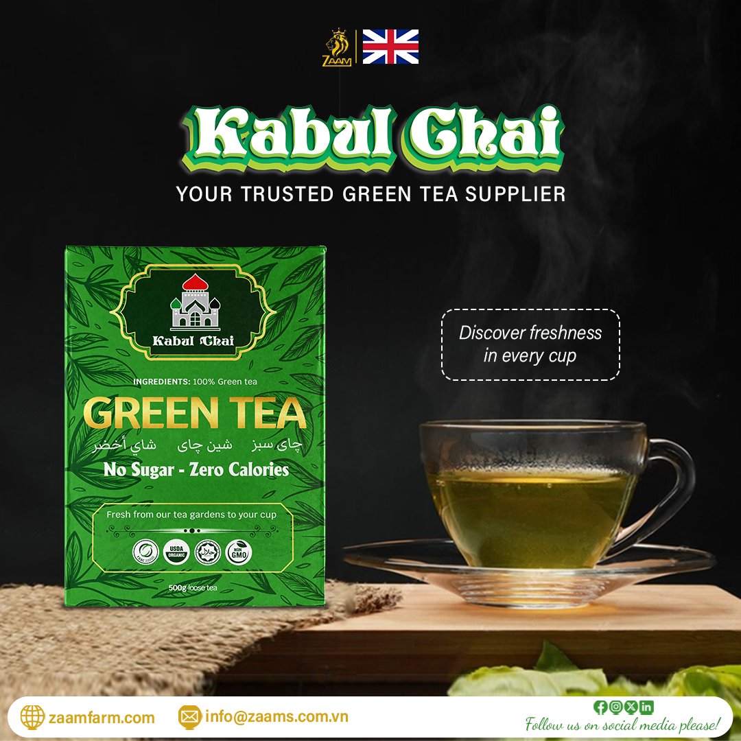 🍵✨ Your Trusted Green Tea Supplier! ✨🍵

#kabulchai #teasupplier #teaexporter #teabusiness #tealovers #teatime #highquality #TeaShop #TeaBrand #wholesale