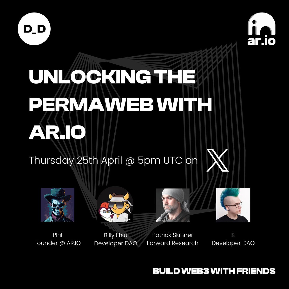 In case you missed it yesterday. Join us on Thur @ 5 pm UTC to chat with @Vilenarios, + now @PSkinnerTech and @K4y1s to discuss: 🐘 Arweave & @ar_io_network gateways 🫂 Our partnership plans 🤑 Education & Incentives for builders See you there 🐘 twitter.com/i/spaces/1Mnxn…