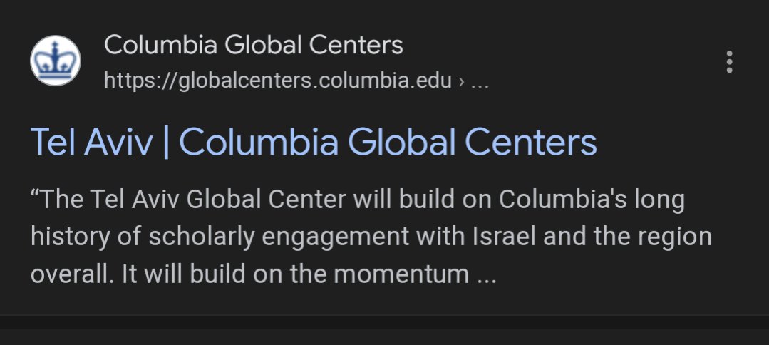 land_planarian's tweet photo. You'd think "Columbia just sunk a bunch of money into building a segregated campus in Tel Aviv" would be a more prominent part of the conversation. https://t.co/iwPno0jtx0