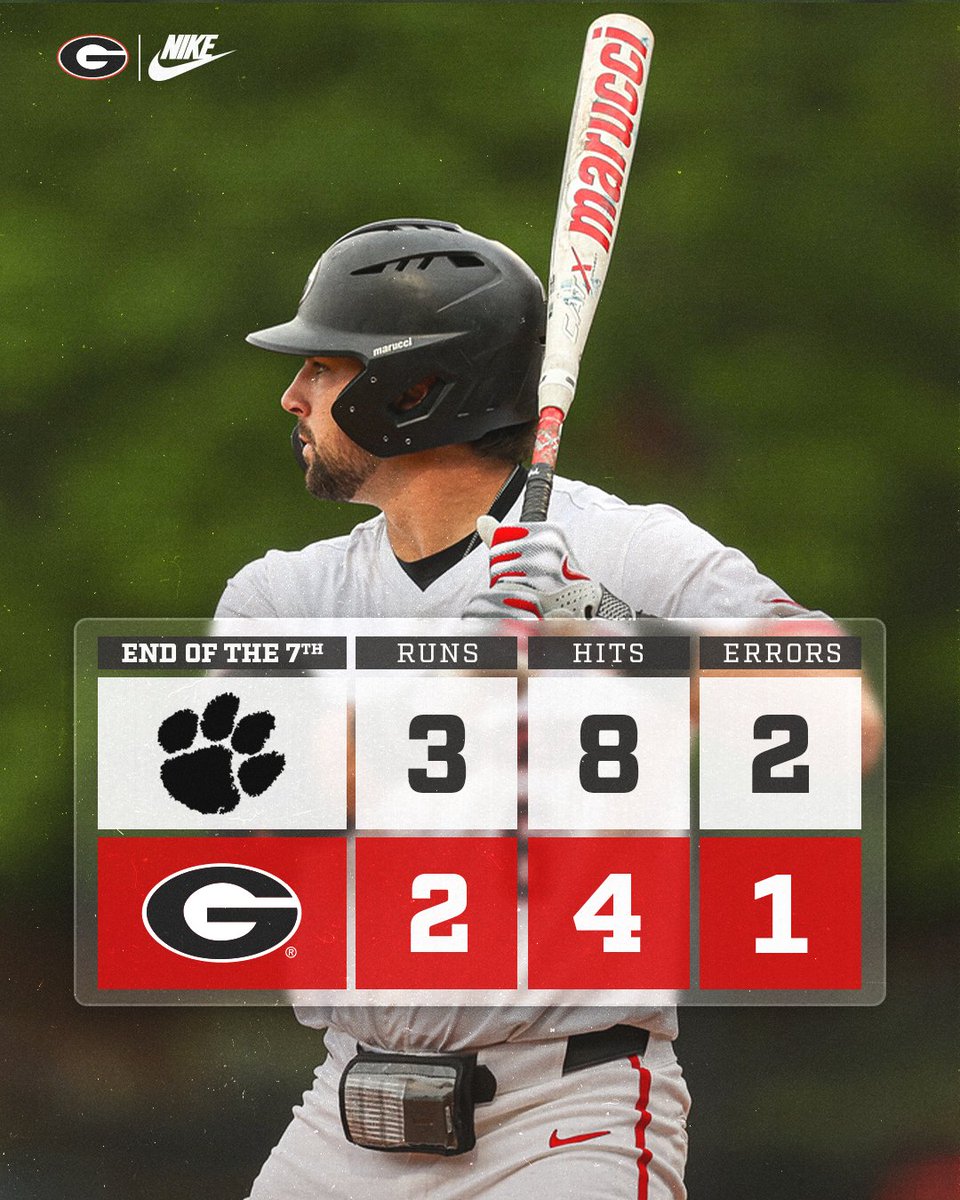 One run in the seventh puts the Dawgs within ☝️ #GoDawgs