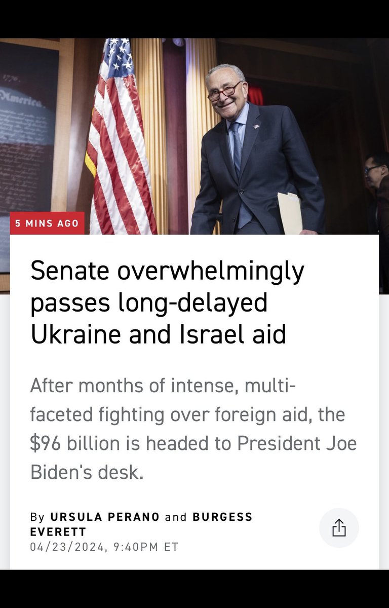 🇺🇸🇪🇺🇺🇦 AND THERE YOU HAVE IT! After six months of irresponsible & needless delay that placed the lives of Ukrainian service personnel & civilians in further danger & degraded European security more broadly, US Congress finally, officially passes the next tranche of security