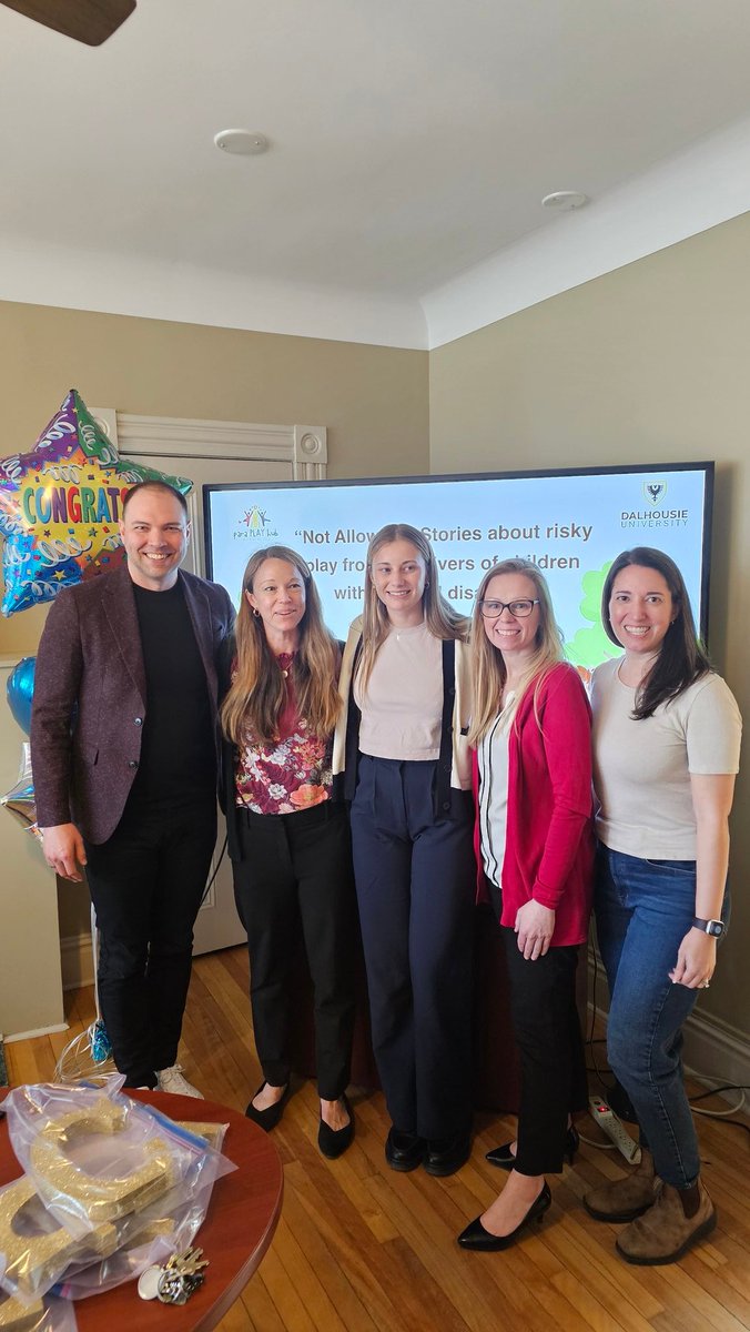 Congratulations, Maggie! We are so proud of you for successfully defending your MSc Kinesiology thesis on the ways children with physical disabilities view and engage in risky play. 🎉🎉🎉
<a href="/DalHealth/">Dal Health</a> <a href="/Dal_HAHP/">Health&HumanPerform</a> <a href="/DalHPI/">HPI</a> @IWKHealth <a href="/DalMIPP/">MacEachen Institute</a> <a href="/eastersealsns/">Easter Seals Nova Scotia ♿</a> <a href="/CanDisParPro/">CDPP</a> 
#paraPLAYhub