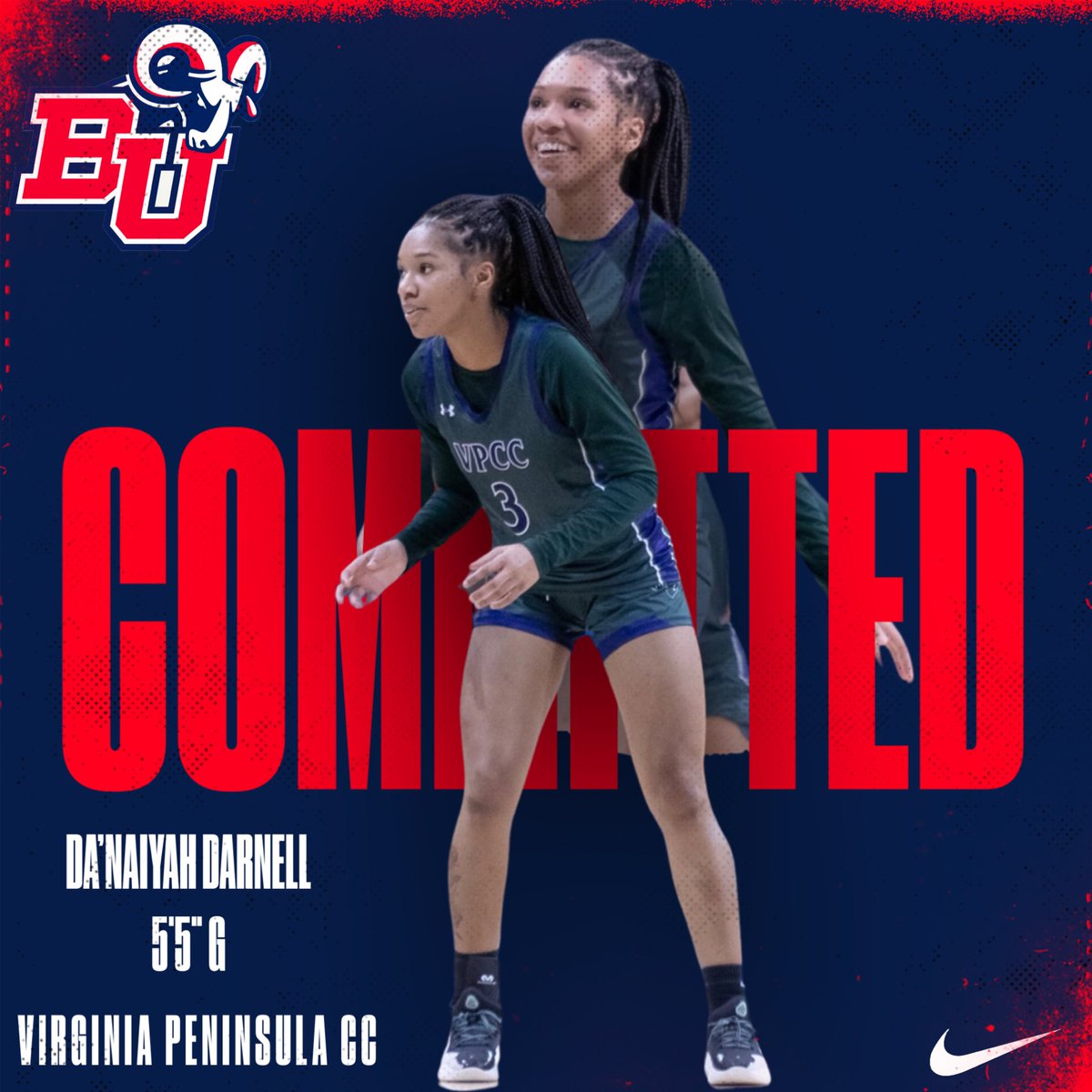 Our family just keeps on growing! Please welcome transfer guard Da’Naiyah Darnell to the BU family! #BU #WinTheState #Virginia