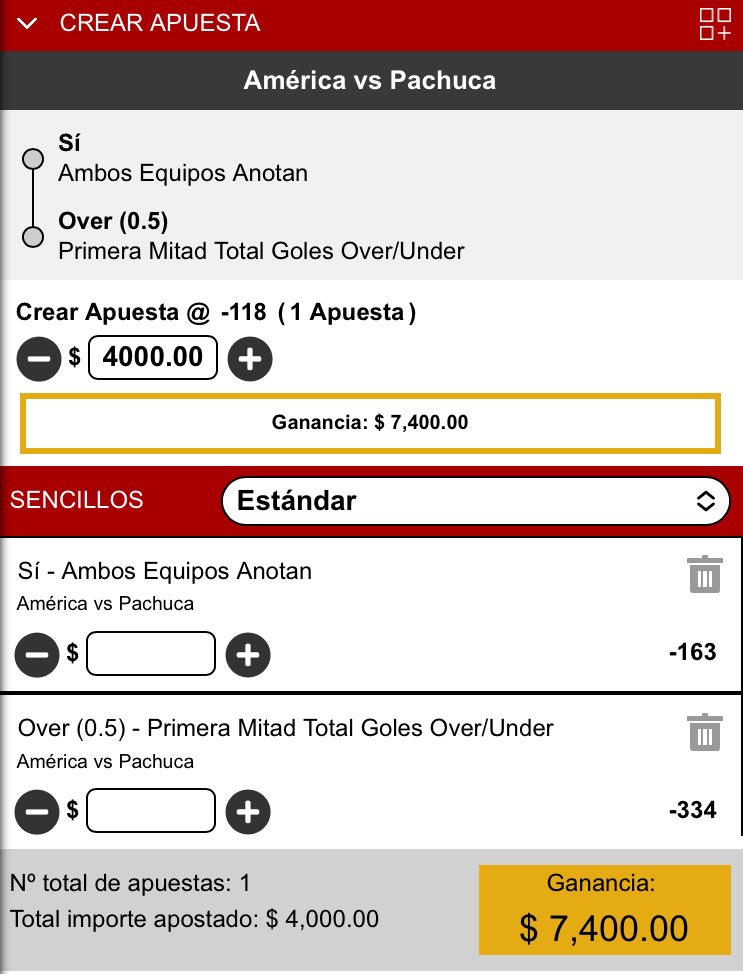 Sobres raza vamos por ese verde!🔥🍀

Los espero en cajas todos juntos!

❤️ Si me sigues

#apuestasdeportivas #Apuesta #apuestas #Dinero #America #LigaBBVAMX #Futbol #Mexico #CalienteMX #ApuestaEnCaliente #America #Pachuca