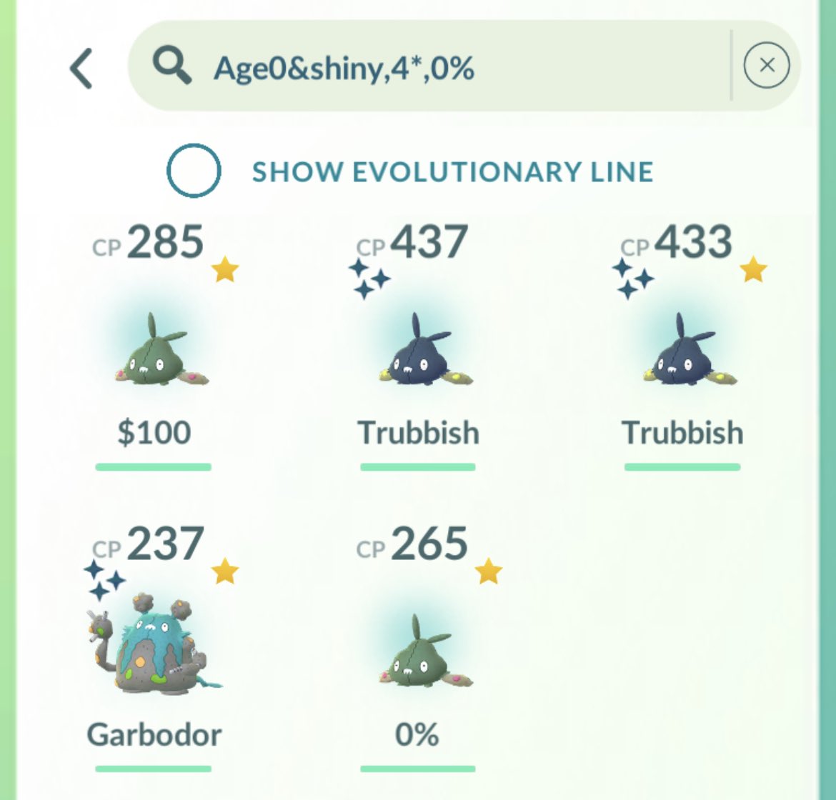 Trubbish Spotlight hour!
✨3 Shinies
💯 1 Hundo
0️⃣ 1 Nundo
🟣 400,000 Dust

#pokemon #pokemongo #shiny #shinies #hundo #shundo #gofest #gofest2024 #gofestNYC #pokemongofest #trubbish #spotlighthour