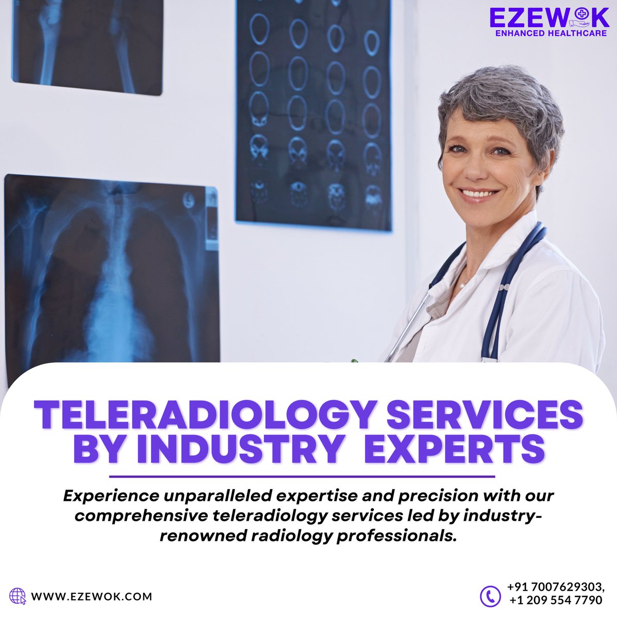 Unlock the potential of teleradiology with industry experts at Ezewok Healthcare! 🌟 Our comprehensive teleradiology services offer accurate and timely reports, ensuring top-notch patient care. Trust our team of industry professionals for precise diagnoses and reliable support.