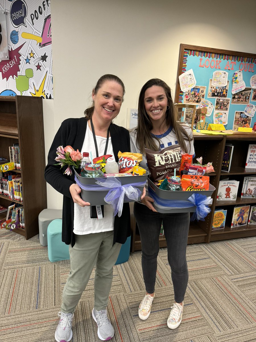 It’s national library month and we are so thankful for Ms Spencer and Ms Drucker @hugheselem! 💙💙