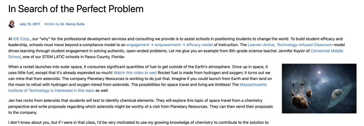 nsulla's tweet image. A4a) How to increase student centeredness? 1st find the perfect PBL problem to engage students. idecorp.com/in-search-of-t… #PBLchat