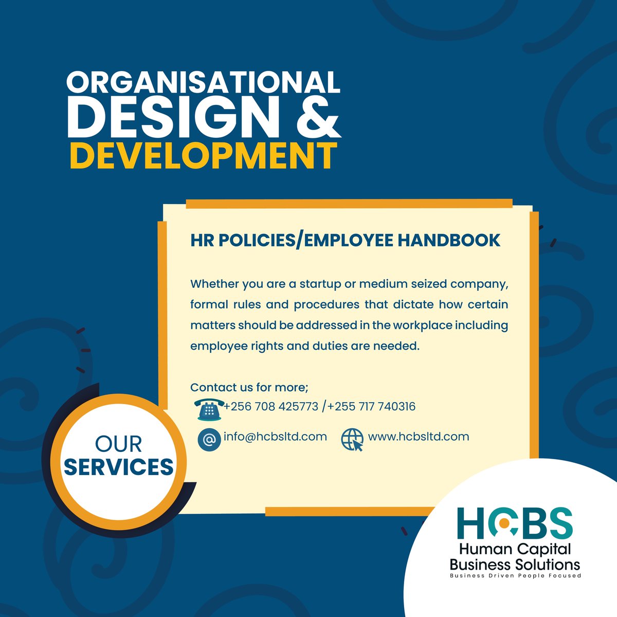 #HCBSServices: HCBS is ideal to take you through the HR Policies/employee handbook process formulation and implementation.