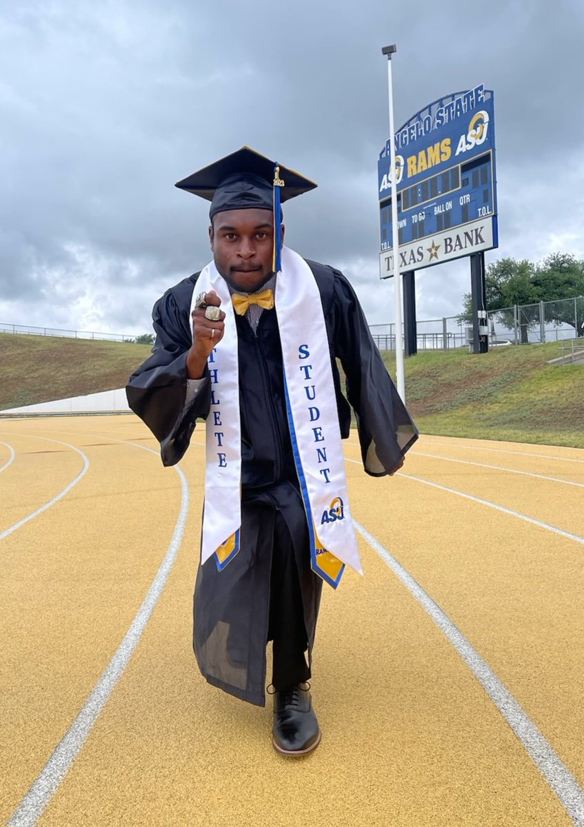 Legacy Emmett Seals, Jr., also know as EJ. Graduated from Angelo State University in 2023 w/ a BS in Civil Engineering. He had a successful collegiate track career & is now working in his chosen field. We are proud of Legacy EJ as he strives for a balanced & thriving adult life.
