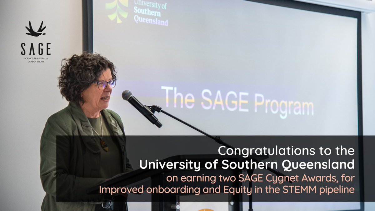Successfully making systemic changes: @unisqaus has earned two SAGE Cygnet Awards for their EDI progress. They've built a more: 🤝 supportive and consistent onboarding processes 🔬 gender-equitable STEMM academic pipeline. Read more: sciencegenderequity.org.au/news/universit…