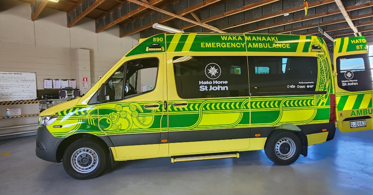 We're pleased to provide this new ambulance in Alexandra, thanks to support from Cromwell Community Trust, Central Lakes Trust, and Aotearoa Gaming Trust. The state-of-the-art will serve much of the Otago area. #StJohn #NewZealand #Health #Community