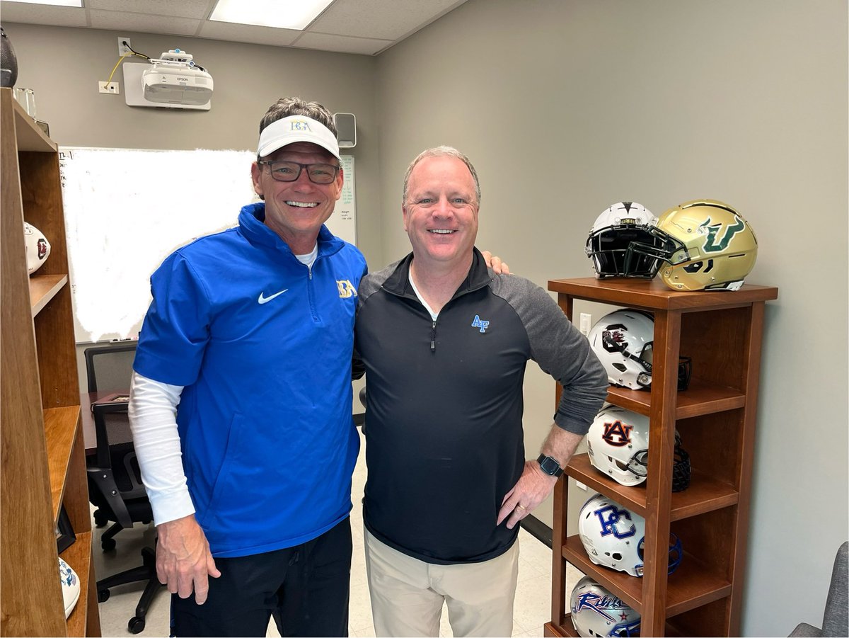 It was an honor to share with my good friend ⁦@CoachTimHorton⁩ with ⁦@AF_Football⁩ today - some talk it but he truly walks it. You are always welcome ⁦@FootballBga⁩ !!!