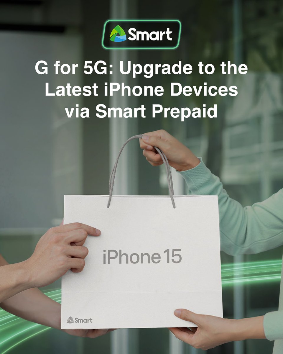 Experience the finer things in life with Smart's 5G network and a brand new iPhone 15! ✨📱 Smart makes it easy to upgrade your Prepaid device with payment options like a 0% installment plan. Learn more here: smrt.ph/Gfor5G