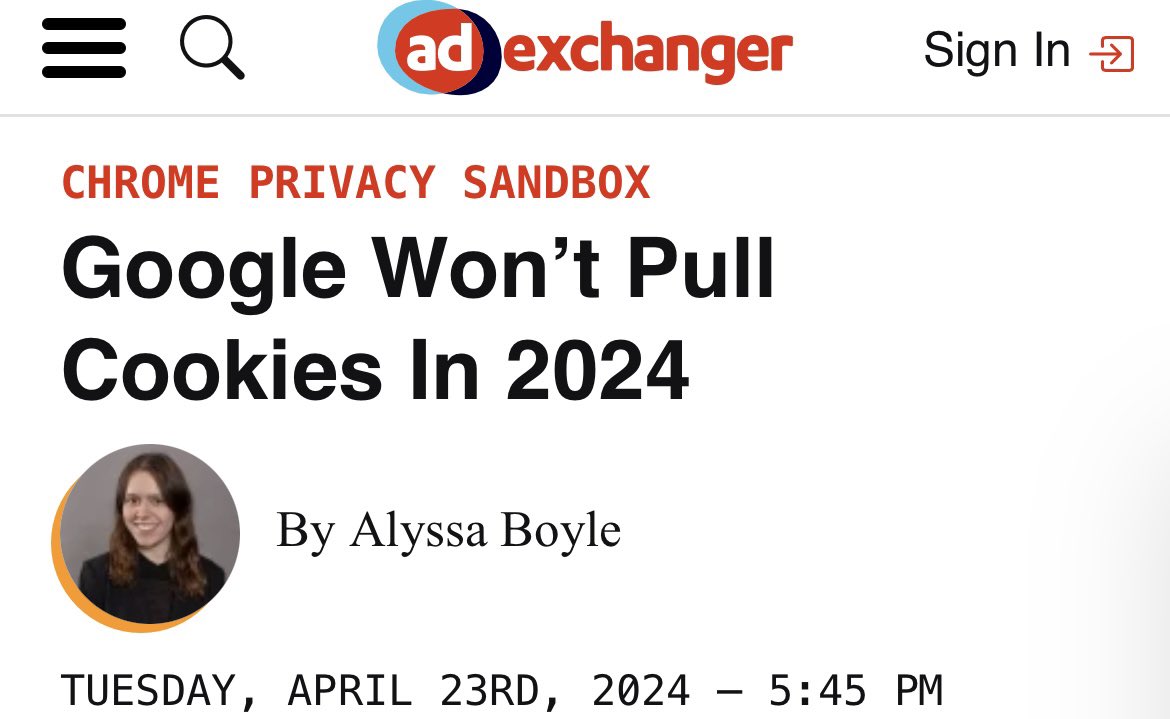 With emphasis on my last bullet below, “further delaying through friendly publication,” I request you pls follow Sara, read her 2021 report and know her and publication will actually show up for Google’s antitrust trial in September unlike AdExchanger and other industry trades.