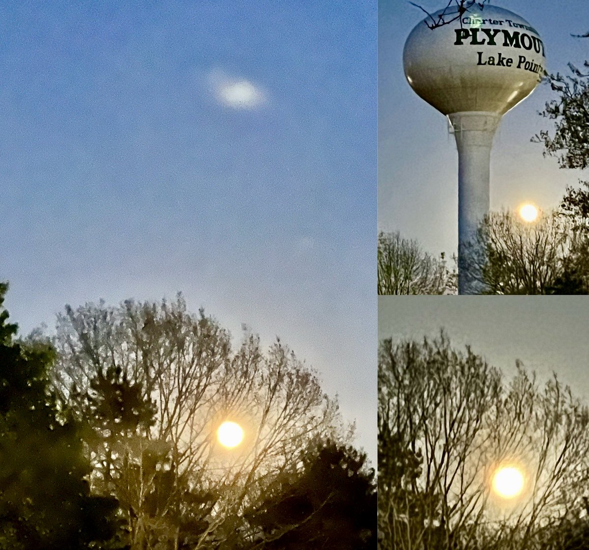 Pics from tonight’s moon. Was so beautiful, & bright! #PinkMoon