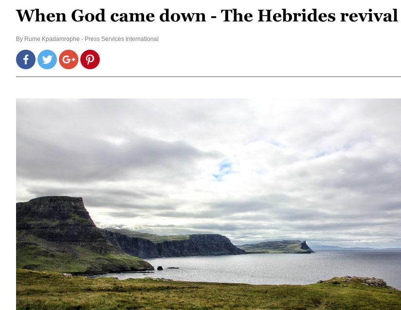 Who has The Hebrides Bible ?