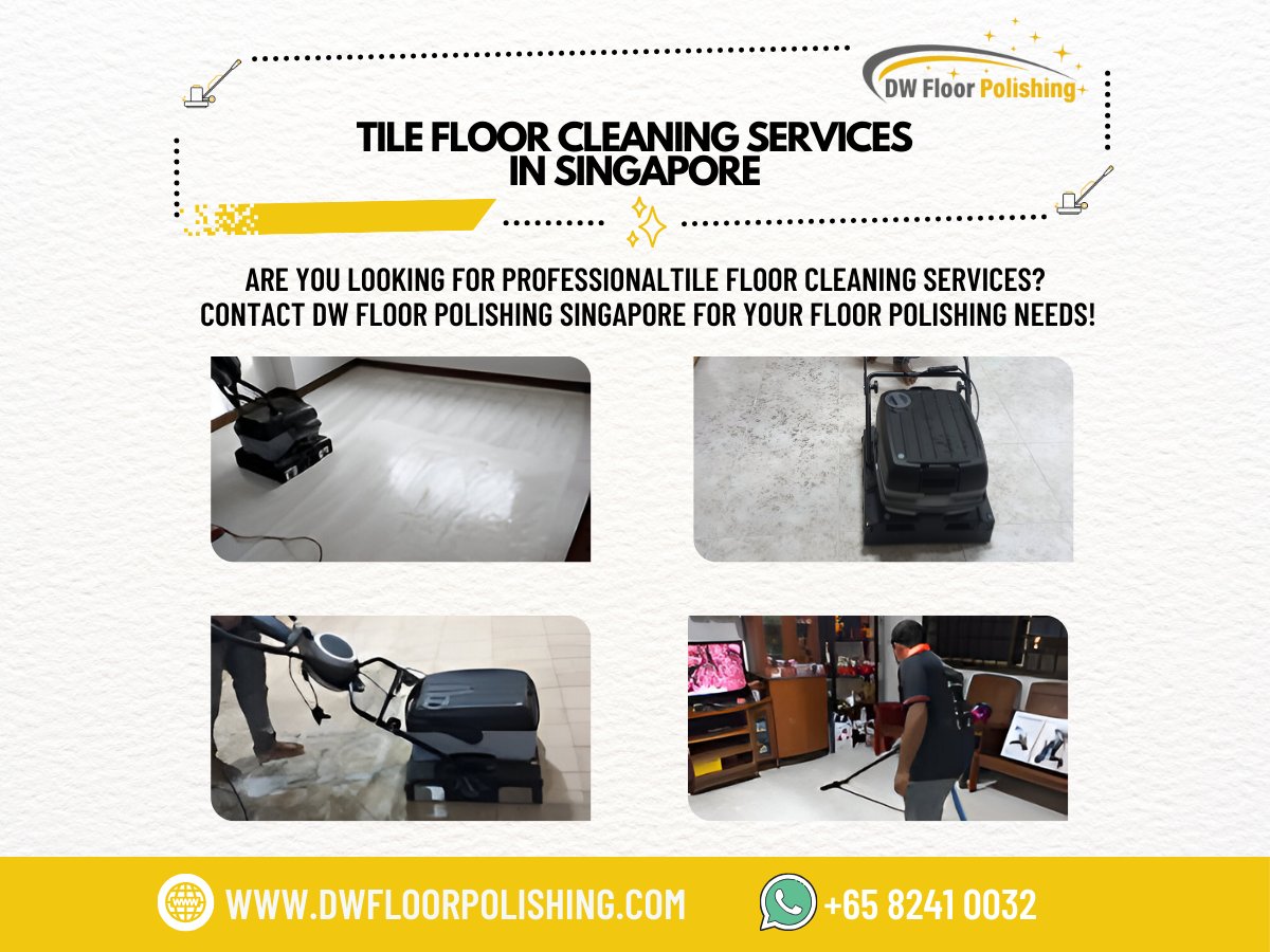 Tile Floor Cleaning Services in Singapore. Learn more here: dwfloorpolishing.com/services/tile/….

WhatsApp us at +65 8241 0032 to avail reliable floor polishing services in Singapore! 
#TileFloor #TileFloorCleaning #TileFloorCleaningSingapore #TileFloorCleaningServices #TileFloorCleaningSG