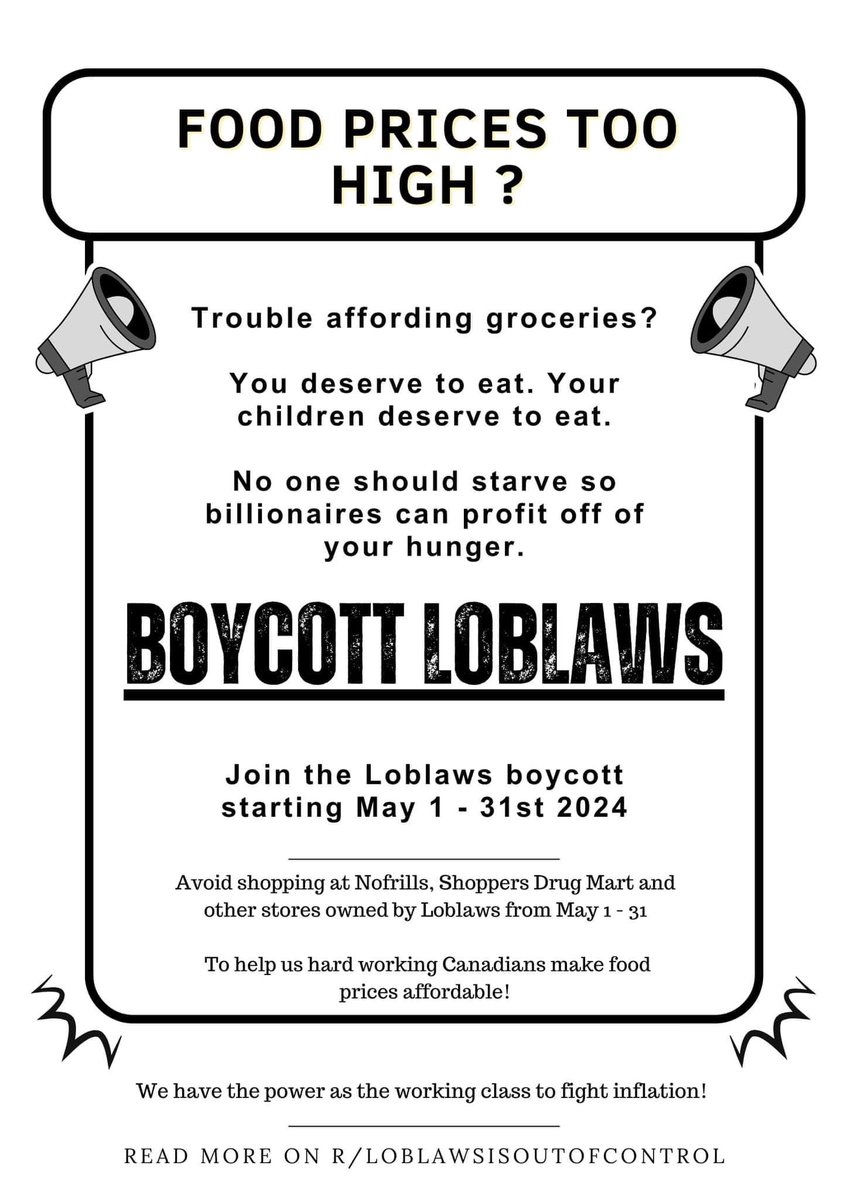Boycott Loblaws posters like these are popping up online. What impact could a month-long boycott have? Watch: toronto.ctvnews.ca/mobile/video?c… <a href="/CTVToronto/">CTV News Toronto</a> <a href="/livebloordale/">discoverbloordale</a>