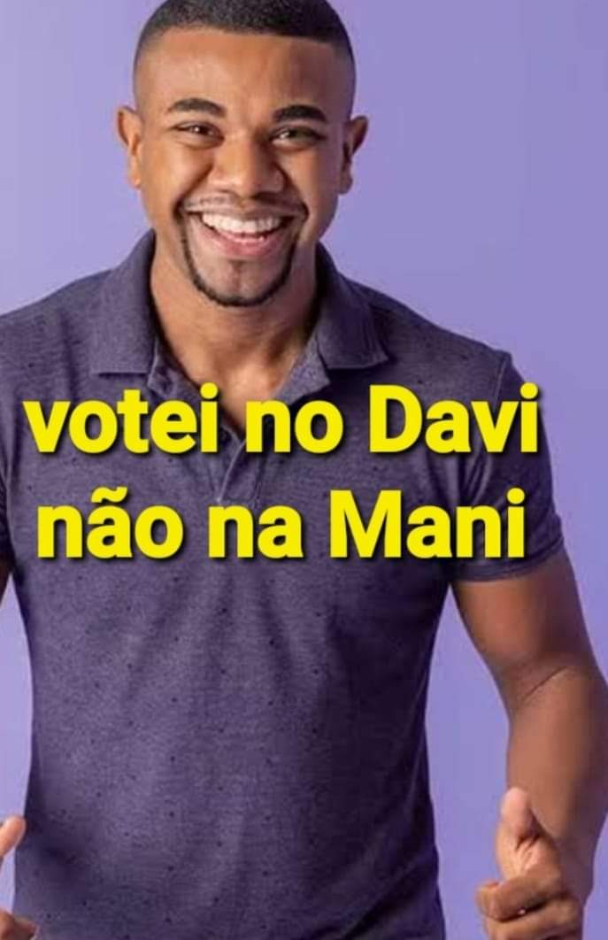 Paulo7619's tweet photo. Votei no Davi pela trajetória dele no reality, não na Mani, ela só tá pegando carona na fama dele #davibrito https://t.co/uJQEBQelh1