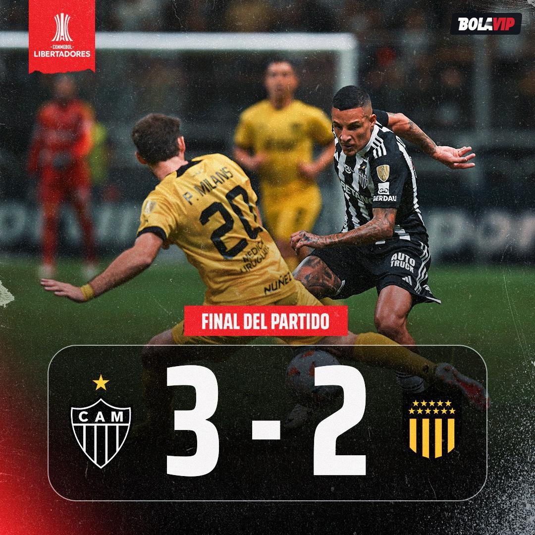 𝐏𝐚𝐫𝐭𝐢𝐝𝐚𝐳𝐨 𝐞𝐧 𝐁𝐫𝐚𝐬𝐢𝐥 🙌🏽 💥 Atlético Mineiro recibió a Peñarol y dieron batalla. En un principio todo parecía una paliza de los brasileños pero la visita, a pesar de casi no tener la pelota, logró acortar la ventaja pero no lo suficiente como para poder sumar.