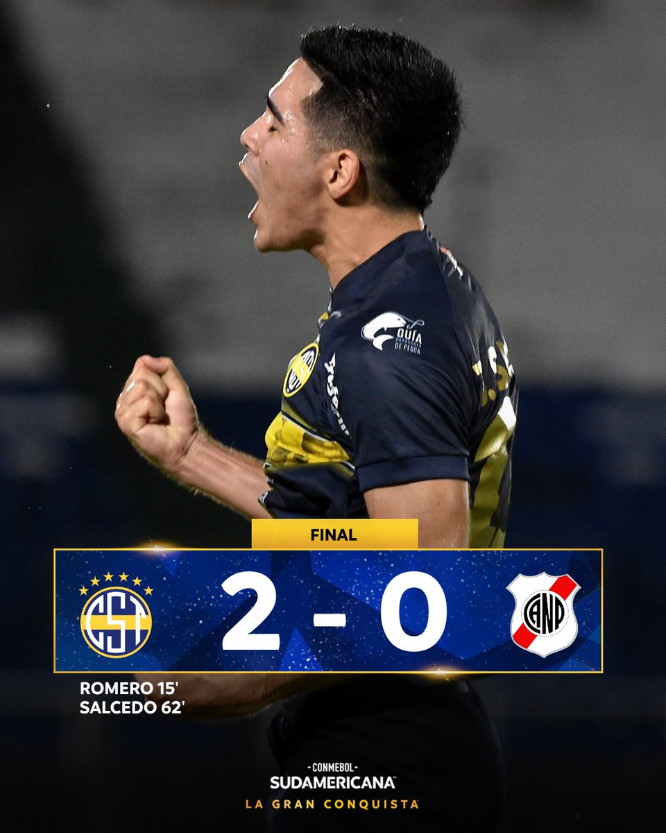 Final del partido #Trinidense le ganó 2-0 a #NacionalPotosi, y logró su primer victoria en el grupo D de la #Sudamericana. Llego a los 3ptos y quedó a 1 de #Boca que está segundo y juega el jueves vs #Fortaleza.