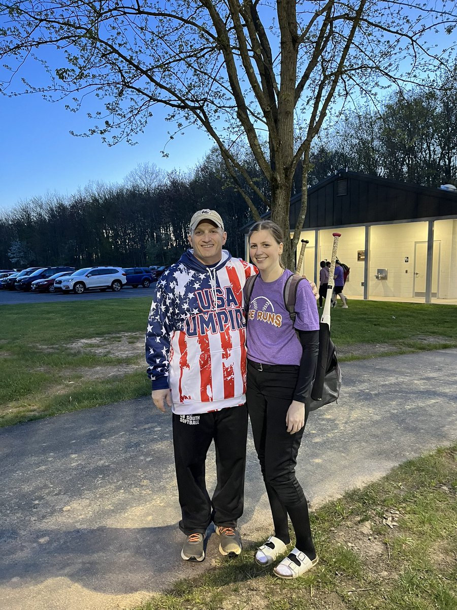 Biskett4's tweet photo. Always fun seeing one of my former players when I’m out umping slow-pitch. Especially the one who scored the game winner to bring home a district title in ‘18. So proud of her and all she’s accomplishing…and she can still swing the bat!! Great to see you Rebecca Brennan!! https://t.co/Qi7Qzp78VX
