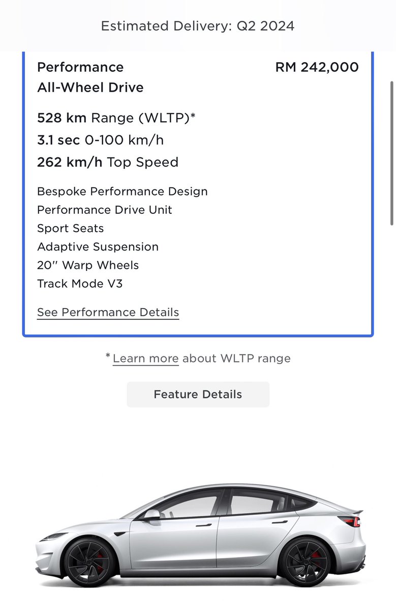 Tesla Model 3 Performance dah masuk Malaysia dengan harga RM242K.