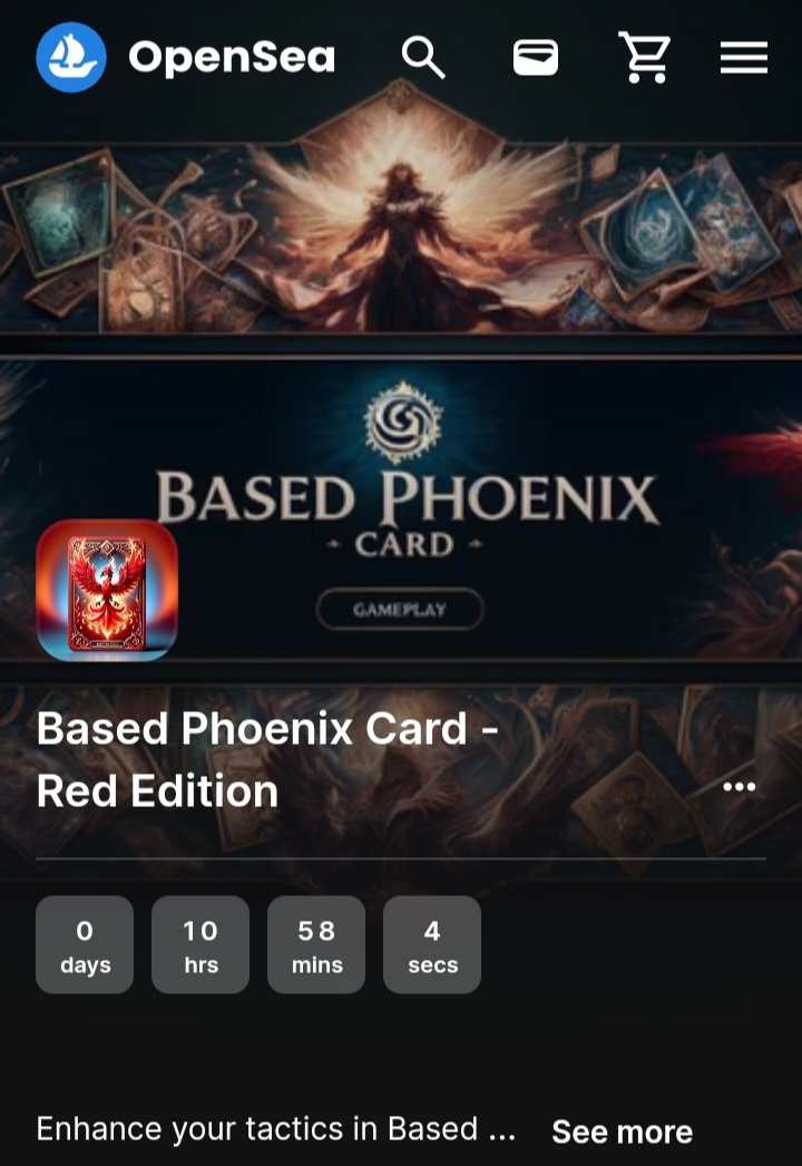 Freemint Based Phoenix Card - Red Edition💥Basechain. 
Only 1000 NFTs
Limit 1 Per wallet
👉opensea.io/collection/bas…
. 
#Freemint #FreeMintAlert #FreemintNFT #NFTCommmunity #NFTgame #NFT #AirdropCrypto #Airdrops #Crypto #Base #basememe #opense