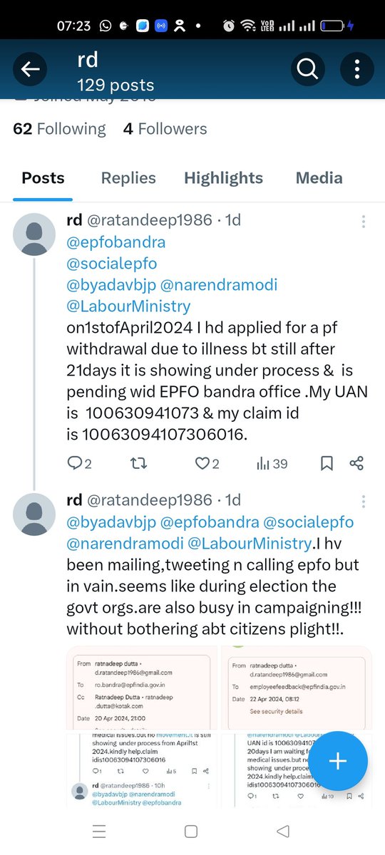 @socialepfo @LabourMinistry @mygovindia @MIB_India @PIB_India @AmritMahotsav Claim id 10063094107306016 for UAN 100630941073.Seems like social epfo n epfo bandra is in hybernation from past 24days.under process.after applying for claim on 1/4/24.do they expect us to beg !!!!.even after instructions by social epfo , Bandra epfo doesnot work!!!!