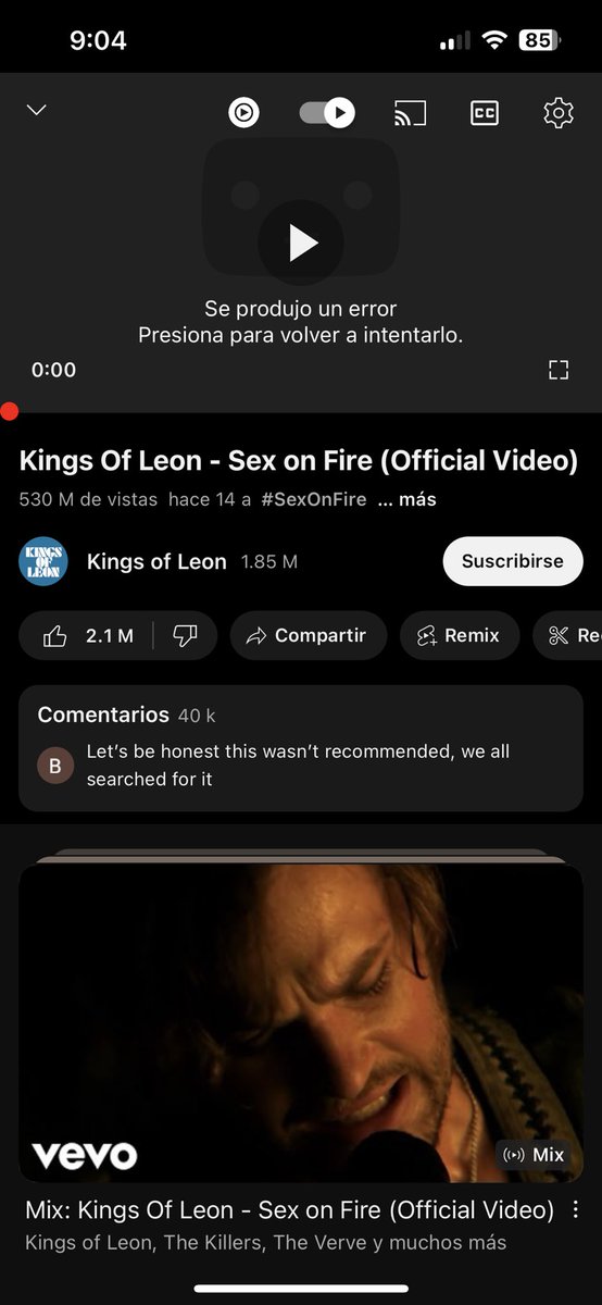 andyjefree's tweet photo. Que pasa a youtube en ios, reinstale varias veces las apps, hasta cambie mis ip's, reinicie el router y llame al proveedor 😅😅

#YouTube #YoutubeMusic https://t.co/iSzwWqhafq