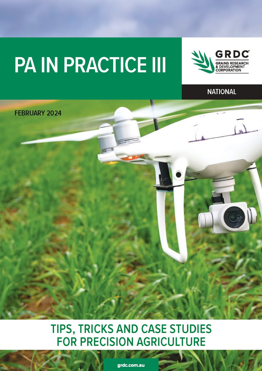 For the growers out there, check out the latest edition of PA in Practice, full of tips, tricks and case studies for precision ag @theGRDC Download your copy of PA in Practice III now bit.ly/3JCxlgw