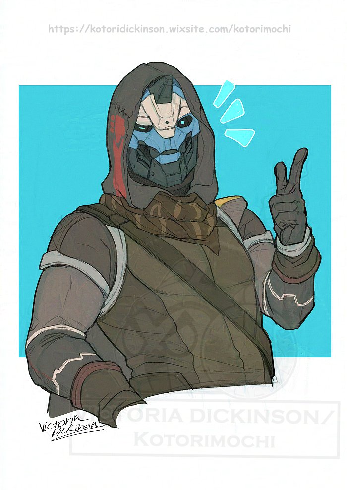 Day 1#, I'm not sure if I can do every day but this is just for fun and I wanted to celebrate Cayde's return. I will attempt to, up until the 4th. #Destiny2 #cayde #robot #destiny #art #digitalart
