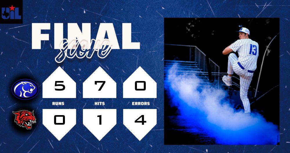 Buna Baseball (@bunabaseball) on Twitter photo COUGS WIN 5-0!!!
Buna defeats Kirbyville for the 8th consecutive meeting to clinch 3rd place in district 22-3a! Daniel Midkiff throws a 7 inning shutout allowing  just 1 Hit!
Whitehead 2-4
Midkiff, C 1-3
Midkiff, D 1-4, 2B, RBI
Ashley 1-4, RBI
Humble 1-4
Marse 1-3, RBI COUGS WIN 5-0!!!
Buna defeats Kirbyville for the 8th consecutive meeting to clinch 3rd place in district 22-3a! Daniel Midkiff throws a 7 inning shutout allowing  just 1 Hit!
Whitehead 2-4
Midkiff, C 1-3
Midkiff, D 1-4, 2B, RBI
Ashley 1-4, RBI
Humble 1-4
Marse 1-3, RBI