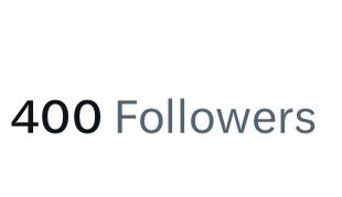 Thank you all for 400 followers, i appreciate everyone following me fr much love 🙏🙏