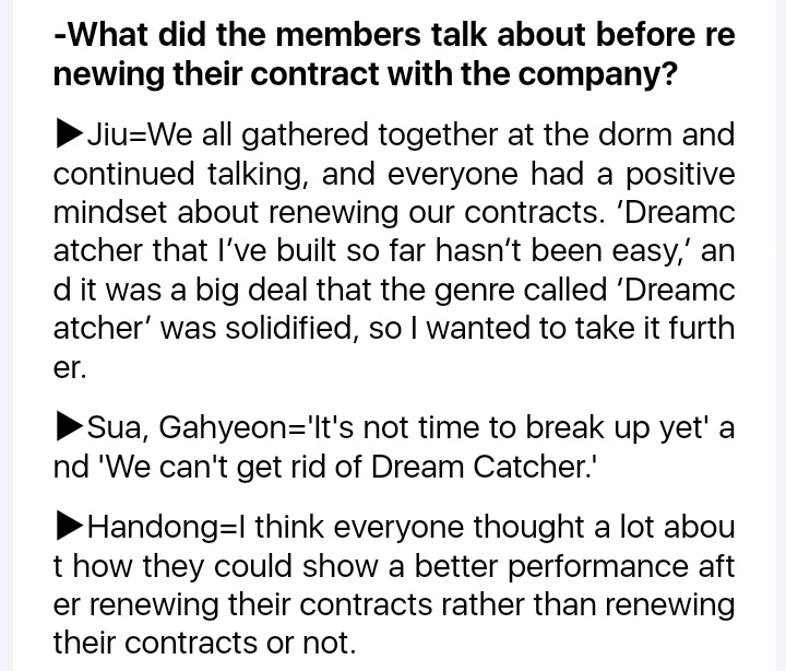 'Its not time to break up yet' and 'we cant get rid of DREAMCATCHER!' Sounds so powerful to me🔥🔥